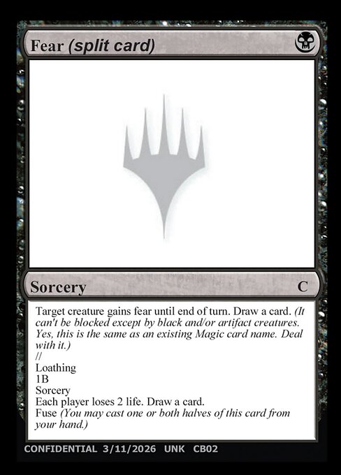 Fear (split card)